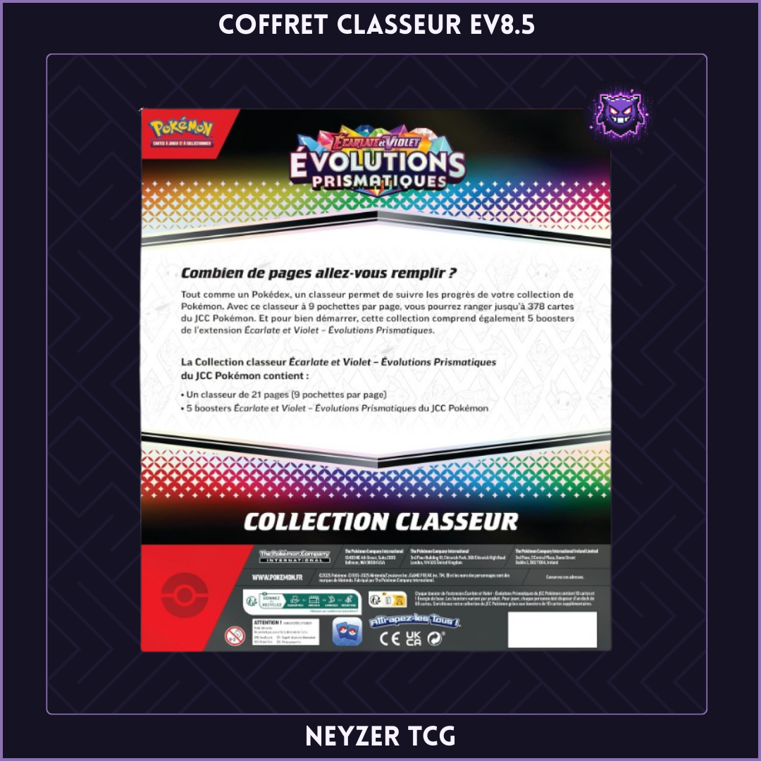 Coffret Pokemon collection classeur-Evolutions prismatiques-details