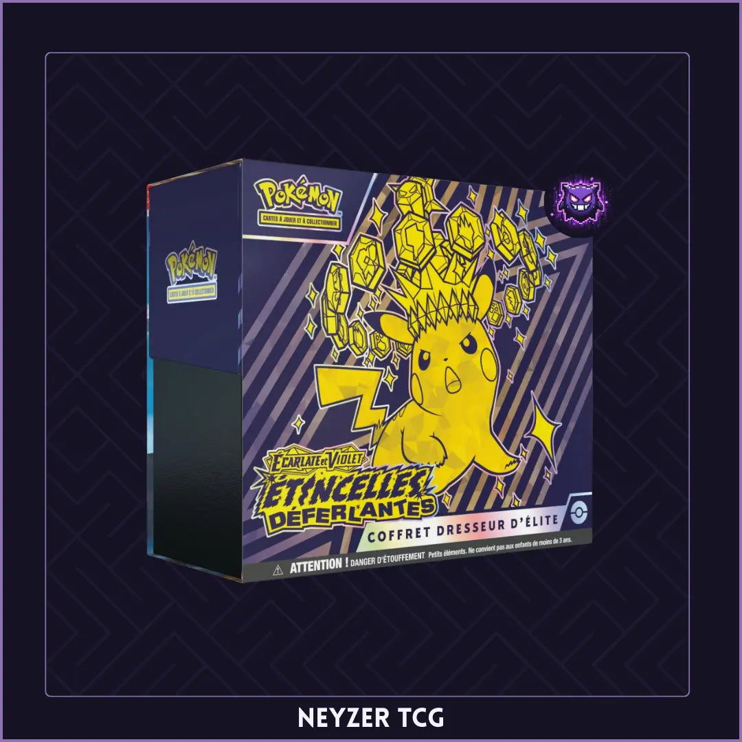 ETB étincelles déferlantes pokémon du bloc Ecarlate et violet