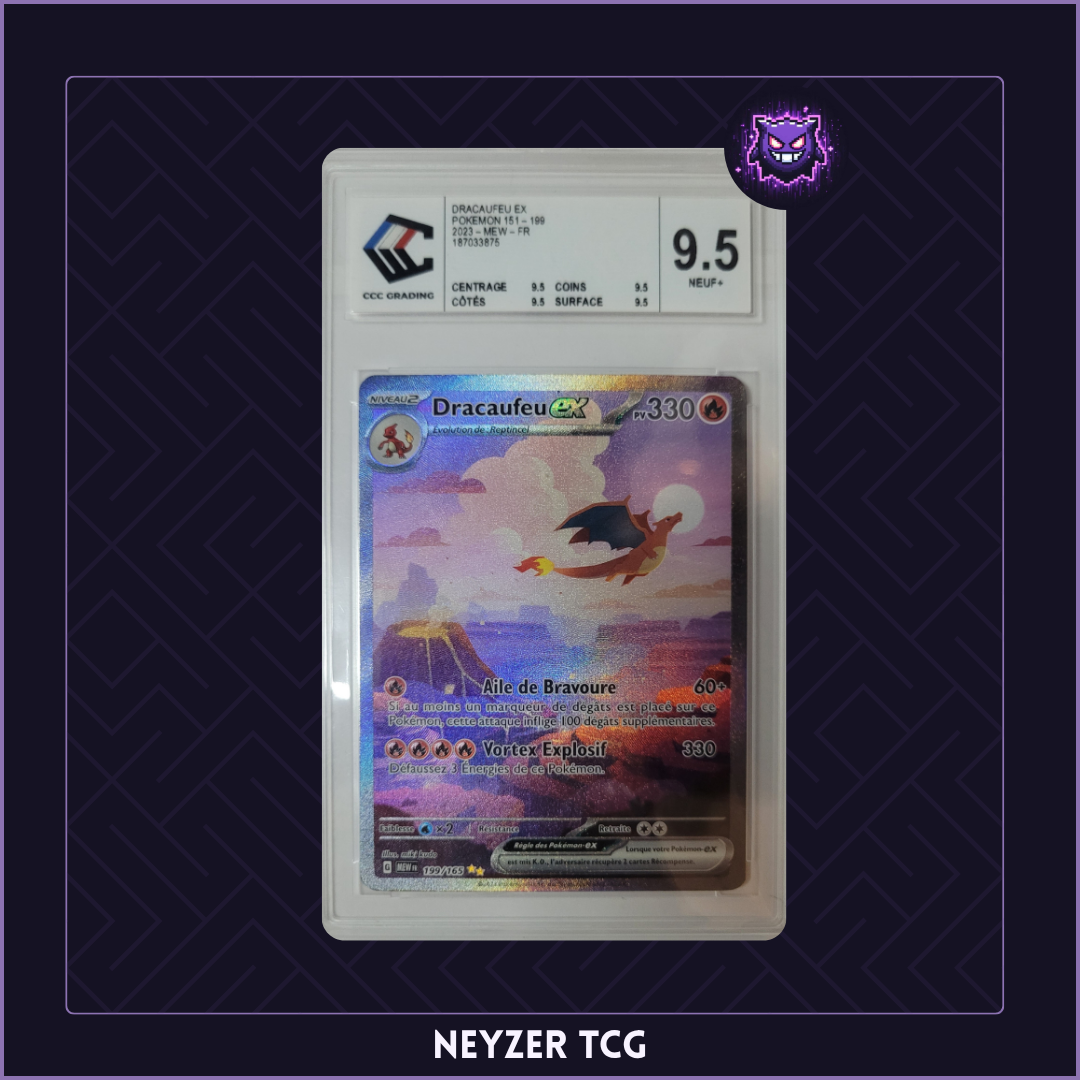 Gradée - Dracaufeu Ex MEW 199 - Pokémon 151 (EV3.5) - CCC 9.5