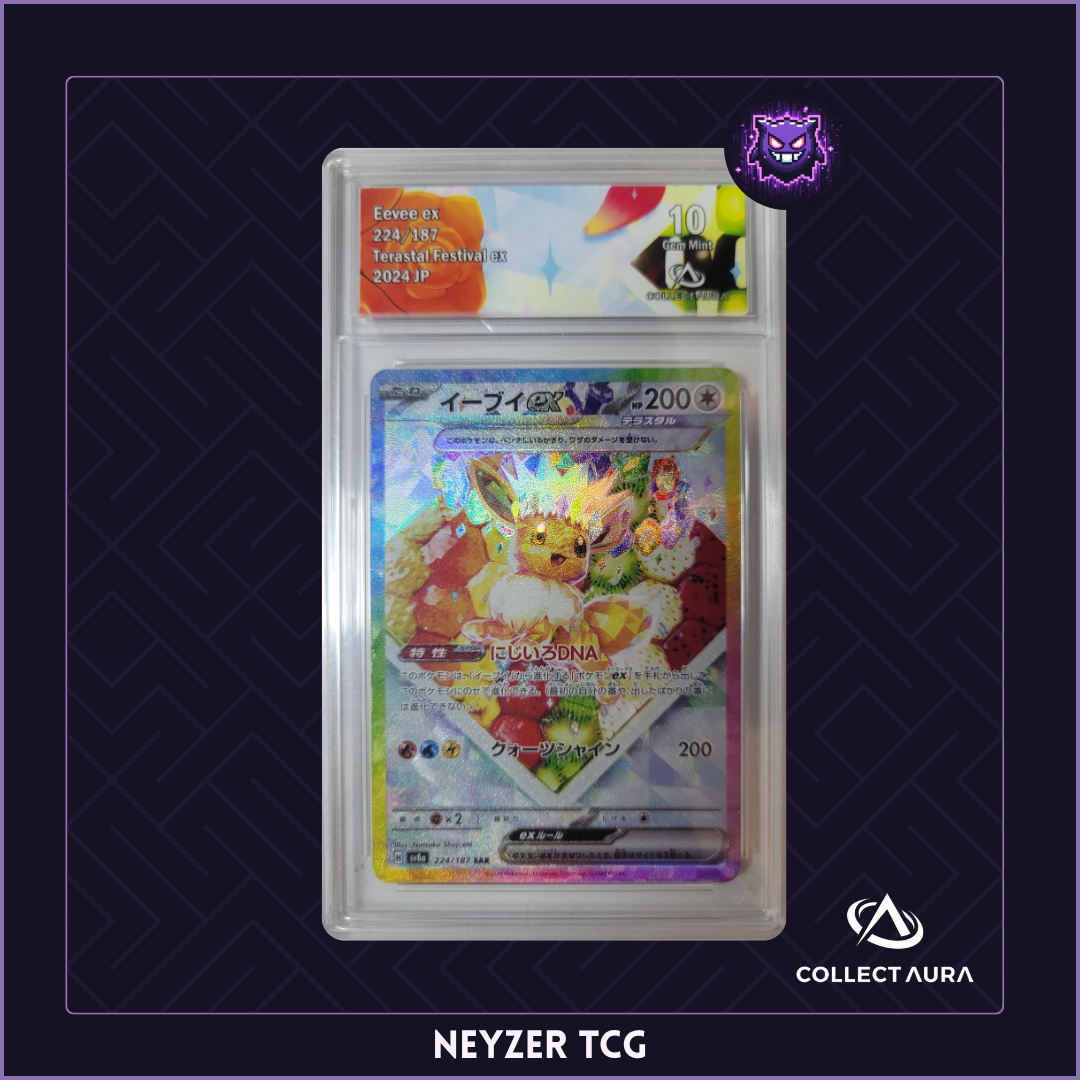 Gradée JP - Eevee Ex SV8a 224 - Terastal Festival Ex (Scarlet & Violet) - CollectAura 10