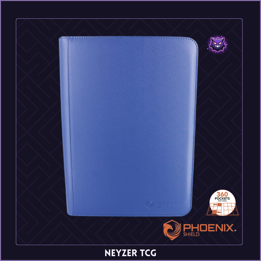 Classeur Zip 9-Pocket (360 cartes) Bleu Marine - Phoenix Shield