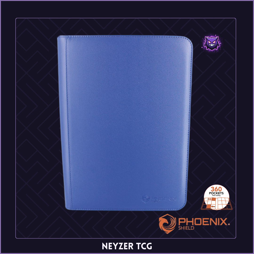 Classeur Zip 9-Pocket (360 cartes) Bleu Marine - Phoenix Shield