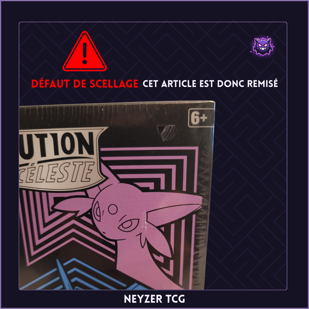 Pokémon - ETB Évolution céleste (Nymphali, Givrali, Aguali et Mentali) ⚠️Défaut léger de scellage⚠️