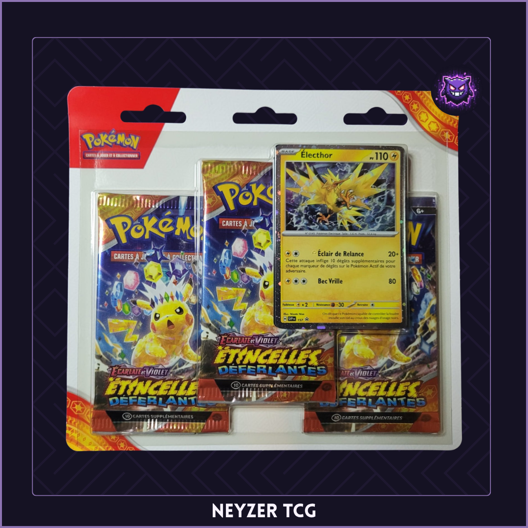 Pokémon - Tripack Étincelles Déferlantes (triple illustration Pikachu)
